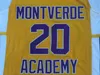 Ben Simmons 20 Montverde Academy Eagles maillot de basket rétro maillots jaune