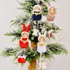 Christmas Decorations Angel Dolls Pendant Xmas Tree Hanging Ornaments Handmade Plush Toy New Year Gift PHJK2108