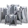 Multi-sizes Glossy Zip Lock Secremerated Сумки для упаковки пищевых продуктов, утеряемая алюминиевая фольга для чая и кофе и кофе упаковка