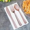 rose gold disposable dinnerware