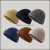 Beanie / SKL Hats Caps Hoeden, Sjaals Handschoenen Mode Aesories Unisex Geribbelde Gebreide Cuffed Winter Hoed Warm Korte Beanie Casual Solid Color S