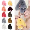 Nowa Dekoracja Prezent Lalka Torba Wisiorek Key Chain Rex Rabbit Fur Pluszowe Bunny Toy G1019