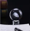 Objetos decorativos Figuras 60 mm Diámetro Globo Galaxia Miniaturas Bola de cristal 3D Grabado con láser Esfera de cristal de cuarzo Decoración del hogar Acce