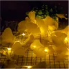 40 lucine a LED Ginkgo, luci a ghirlanda, luci a stringa a LED, decorazioni per feste, giardini, matrimoni