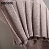 Gigogou Long Knit Overized Women Maxi Sweater Dress Warm Turtleneck Loose Tunic High Street Baggy Midi Pullover ES 220215