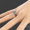 European and American Fashion High-End Engagement Ring Unique Design 2 Karat High-End Zircon Ring Art Decoration Style Rose Gold Ring