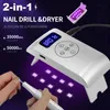 35000 RPM nagelboormachine UV LED-lampdroger 2 IN 1 oplaadbare nagelapparatuur manicure salon draagbaar polijstgereedschap10224859170959