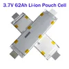 4 pcs 8 pcs 12 pcs Bateria de polímero de lítio 3.7V 60AH Célula de bolsa de li-ion recarregável para 24V 48V 72V DIY Inversor Solar Ups