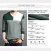 Browon Homens Autumn Sweater Manga Longa Cor Masculino Cor Casual Splicing Design Slim S outwear Venda 210918