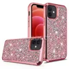 Diamant Glitter Téléphone Cas Hybride TPU PC Antichoc Couverture Arrière Pour iPhone 12 11 Pro Max XS XR 7 8 Plus Samsung S21 S20 Ultra 5G Note 20 Usine fournisseur en gros