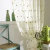 Gullig cirkel broderi tecknad gardiner för vardagsrum sovrum barnrum ren tulle gardin modern hem dekoration t57 # 3 210913