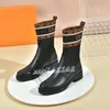 Klassische Lederdesignerin dicker Locked Desert Martin Stiefel Herbst und Winter High-Top Mode-Stretch Socken Stiefel Frauenschuhe