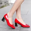 Dames talons hauts femmes chaussures femme pompes bouton carré pointu chaussure unique grande taille 9 10 11
