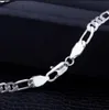 24K Gold Platinum Plated Chain Necklace 4 5mm Men's NK Links Figaro 20 Inches 50cmsize 20''24 '' Color253e