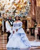 2021 Arabski Aso Ebi Ebi luksusowe koronkowe sukienki ślubne syrena długie rękawy sukienki ślubne vintage sukienki ślubne ZJ96313B