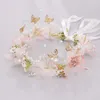 Romantic Women Headband Sweet Butterfly Flower Fairy Wreath Hairband Party Headpiece Bridal Wedding Jewelry Accessories XH J0121