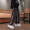 Erkek Kot Bahar ve Sonbahar Gevşek Düz Pantolon Trend Hong Kong Tarzı Kore Versiyonu Retro Gelgit Marka Geniş-Bacak Pantolon
