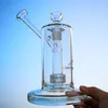 8 Inch Glass Bong Mobius Sidecar 18mm Female Joint Drum Perc Hookah Water Pipes Clear Oil Dab Rigs Bongs With Bowl Birdcage Percolators Pipe Rig Hookahs