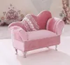 Boîte à bijoux, supports de rangement, design perle dentelle rose velours tissu art européen coréen meubles de haute qualité canapé Mini simulation