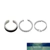 Anéis de casamento 3 pçs / conjunto coreano Simples geométrico para mulheres ouro prata cor link metal torcido abertura redonda jóias presente de fábrica preço especialista mais recente