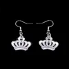 Nowa moda ręcznie robiona 22*18 mm Imperial Royal Crown kolczyki ze stali nierdzewnej Haczyk do uszu Retro Mały obiekt Jewelry Prosta projekt dla kobiet Prezenty dla kobiet