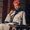 Anime Jujutsu Kaisen Rymen Sukuna Cosplay Dorosłych Mężczyźni Kobiety Stroje Kimono Hanfu Blue Gorset Dwie Palec Skarpetki Halloween Kostium Y0913