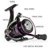 DK1000-6000 Spinning Reel CNC Aluminium Spool Fiske 10kg Max drag 4,7: 1 5,0: 1 Gear Ratio Färskvatten Saltvatten