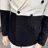 Terno 2020 New Stitching Contrast Color Mens Party Streetwears Uomo Slim Suit Stage Tuxedo Designer Slim Doppiopetto Suit Men X0909