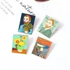 Cartoon Celebrity Oil Painting Portrait Enamel Pin Van Gogh Brooch Backpack Clothes Lapel Pin Animal Jewelry Gift for Friends3634020