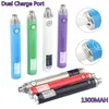 ugo t3 가변 전압 증기 배터리 E cig 듀얼 충전기 포트 펜 두꺼운 오일에 대 한 Evod 마이크로 USB 기화기 1300mah