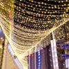 Strings Thrisdar 100m 2000 LED Cadena de Navidad Ligera de guirnalda al aire libre Hada para la fiesta de vacaciones Decoración de eventos de vacaciones