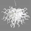 Modern Lamps Christmas Decoration Antique Chandelier Living Room Tiffany Style Hand Blown Murano White Glass Crystal Chandeliers Hanging Lights 28X24 Inches