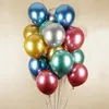 50 stks/set Ballon Groothandel Glanzende Metalen Parel Latex Ballonnen Dikke Chroom Metallic Kleuren Lucht Ballen Globos Verjaardagsfeestje Decoratie 0042