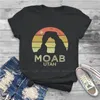 T-shirt das mulheres Moab Utah retro vintage hip hop tshirt Tops ao ar livre camiseta casual camiseta feminina manga curta roupa original de presente
