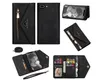 Luxury Skin Feeling Wallet Leather Phone Falls Multifunktionellt med Lanyard Card Slot Holder Zipper f￶r iPhone 14 13 12 11 XS XSmax 7/8Plus