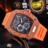 Quartz Watch For Men Casual Sport WristWatch Man Watches Top Brand Luxury Fashion Chronograph Silicone