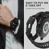 Bracelets de montre Bande en fibre de carbone pour Galaxy 4 Correa Accessoires intelligents Boîtier robuste en TPU + Bracelet Bracelet 20mm