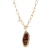 Zooying OT Tail Collana a catena in metallo Gioielli in pietra naturale Collana con pendente di perle per le donne