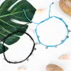 Cavigliere Corda di cera Cavigliera Moda intrecciata Moneta Stringa Bracciale alla caviglia Tessuto fatto a mano Summer Beach Catena del piede per le donne Marc22