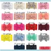 Pannband Smycken Stora 5,5 tums puffbågar för babyflickor Knotbow Nylon Turban Pannband Barn Barn Hår Aessories Drop Delivery Zuu5M