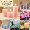 3st/Set Home Decoration Candle Cylindrical Aromatherapy Candles doftande avkopplade födelsedagstillbehör bröllop centerpieces för bord