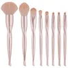 Nieuwe hoogwaardige 8pcs Twisted Taille Series Beauty Tools Make-up Borstel Set