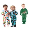 Foreign brand-name high-grade boys and girls fleece with foot piece climbing clothes leotard Romper warm pajamas tracksuit 211011