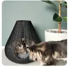 고양이 침대 가구 등나무 고양이 둥지는 모든 계절에서 보편적 인 닫힌 된 침대 집 탈착식 빨 수있는 매트 애완 동물 제품 수제
