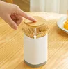 Home Tandenstoker doos katoenen wattenstaafjes houder tandkeuze automatische dispenser press