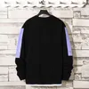 Oversized Crewneck Sweatshirt Mannen Spring Solid Hip Hop Japanse Streetwear Pullovers Gele Hoodie Mannen Sweatshirts Male 211116