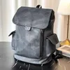 Gris cuir sac à dos sacs hommes en cuir PU ordinateur portable voyage affaires sac à dos grande capacité école mâle épaule sac à dos pour homme garçon