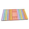 Радуга Декомпрессионные игрушки Пузырь Checkerboard rection Reliver Fidget Pop Toy Autism Специальные нужды Сенсорные подарки Для Детских партийных игр