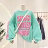 Korean version of the letter loose oversized hoodie women fashion long-sleeved top coat trendy sweatshirt women 210729