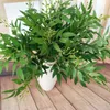 人工絹の柳の葉の長い枝の緑の偽の植物春の結婚式の家の装飾配置アクセサリーFaux foliage1841792